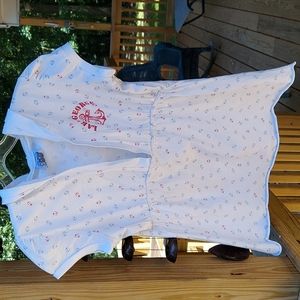 Lake George Anchor hooded Beach Cover Top Tunic Sz L